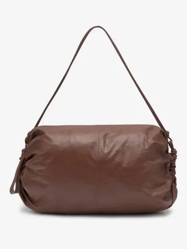 Drawstring Leather Cross Bag Brown - JIL SANDER - BALAAN 2