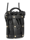 Salvatore Cage Bucket Bag Black - SALVATORE FERRAGAMO - BALAAN.