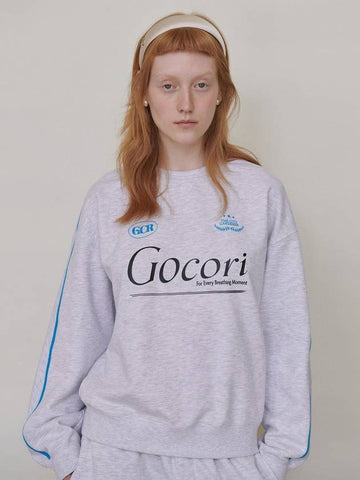 BREATHING MOMENT SWEAT SHIRTS LIGHT GRAY sweatshirt - GOCORI - BALAAN 1