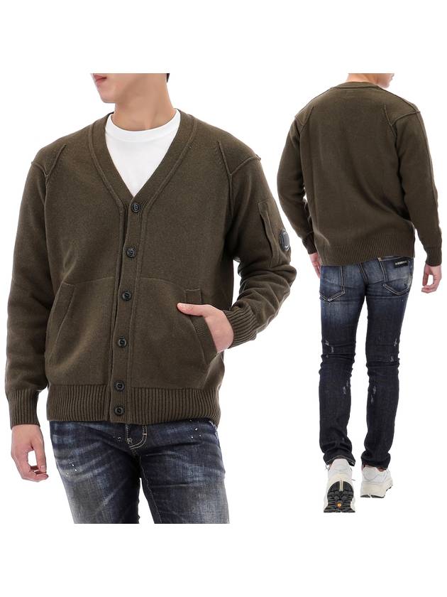 Lens Waffen Rams Wool Cardigan 17CMKN048A 683 - CP COMPANY - BALAAN 1