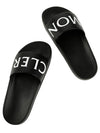 Logo Slippers Black - MONCLER - BALAAN 6