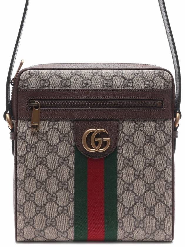 Men's Ophidia GG Small Messenger Bag Beige Ebony - GUCCI - BALAAN 2