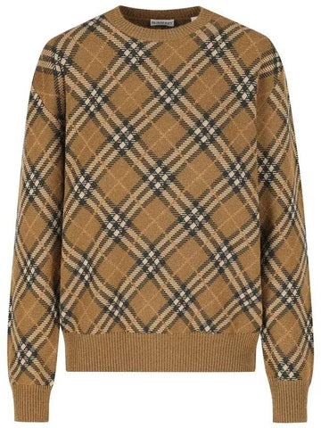 Check knit crew neck jumper 8099622 C1793 - BURBERRY - BALAAN 1