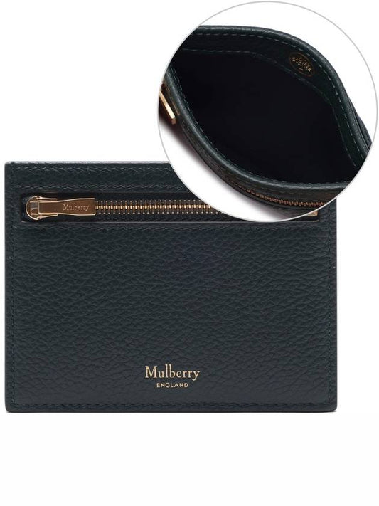 Classic Grained Leather Zipped Card Holder Green - MULBERRY - BALAAN 2