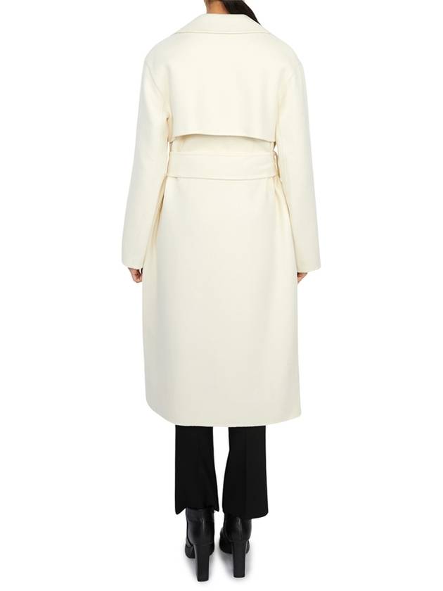 Wrap Wool Cashmere Belt Trench Coat Ivory - THEORY - BALAAN 6