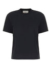 Tone On Tone Heart Logo Organic Cotton Short Sleeve T-Shirt Black - AMI - BALAAN 2