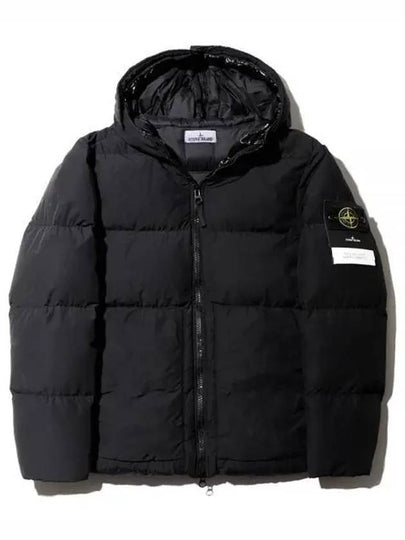 Naslan Light Watro Down Hooded Padding Black - STONE ISLAND - BALAAN 2