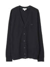 Vneck Wool Cardigan Black - LACOSTE - BALAAN 2