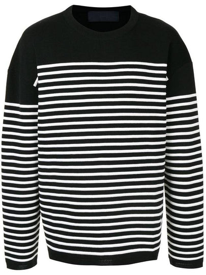 Striped Overfit Knit Top Black - JUUN.J - BALAAN 2