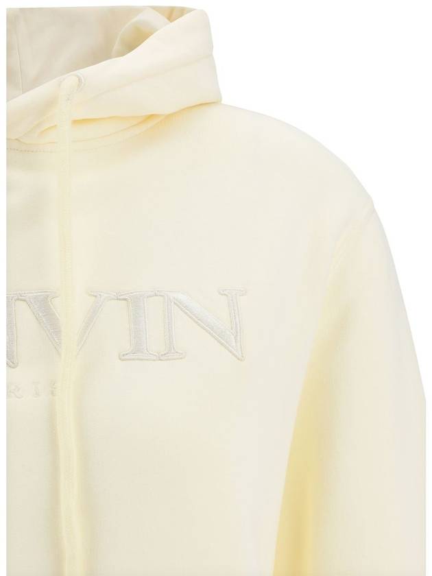 Classic Embroidered Paris Hoodie White - LANVIN - BALAAN 4