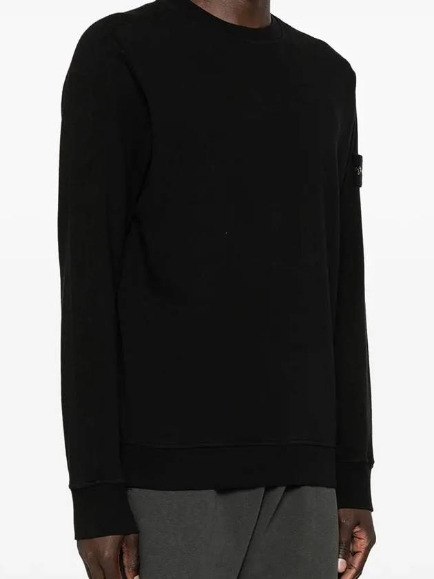 Garment Dyed Malfile Crewneck Sweatshirt Black - STONE ISLAND - BALAAN 4