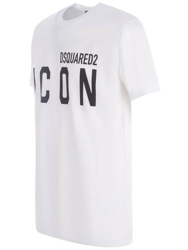 Men's Icon Short Sleeve T-Shirt White - DSQUARED2 - BALAAN 3