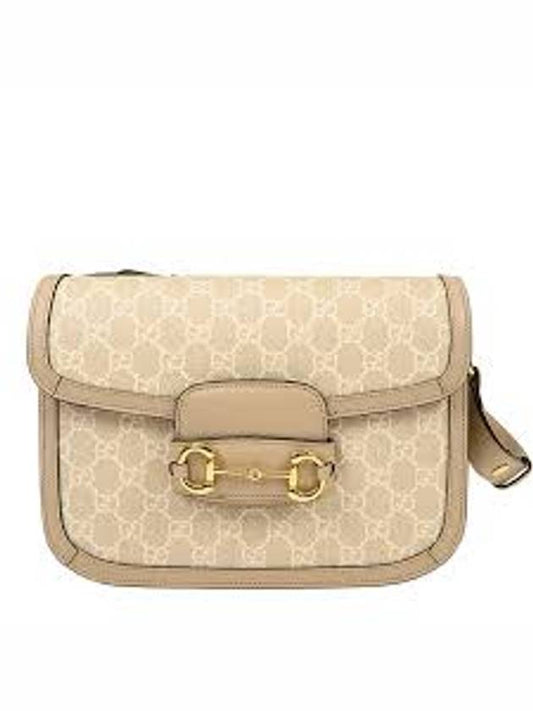 Horsebit 1955 Canvas Small Shoulder Bag White Beige - GUCCI - BALAAN 2