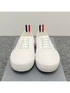 Women's Heritage Cotton Canvas Low Top Sneakers White - THOM BROWNE - BALAAN 5