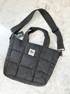 Graffiti Logo Patch Quilted Tote Bag Black - STUSSY - BALAAN 2