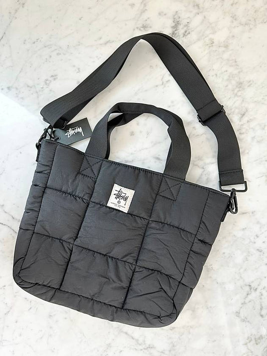 Graffiti Quilted Mini Tote Bag ST7L0107 Black ONE SIZE - STUSSY - BALAAN 1