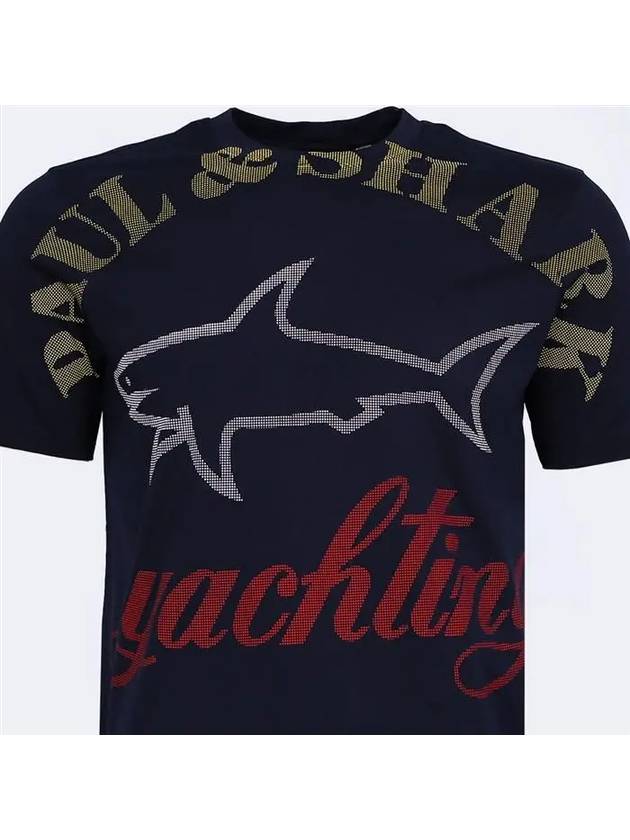 Paul Shark Mega Logo Short Sleeve Round Tee PAUL SHARK 22411009 - PAUL & SHARK - BALAAN 3