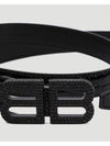 BB Hourglass Leather Belt Black - BALENCIAGA - BALAAN 4