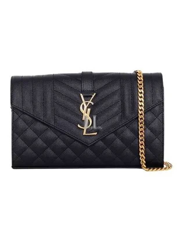 Cassandre Monogram Chain Cross Bag Black - SAINT LAURENT - BALAAN 2