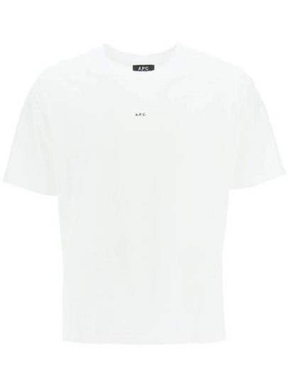 Men's Kyle Logo Print Cotton Jersey Short Sleeve T-Shirt  White - A.P.C. - BALAAN 2