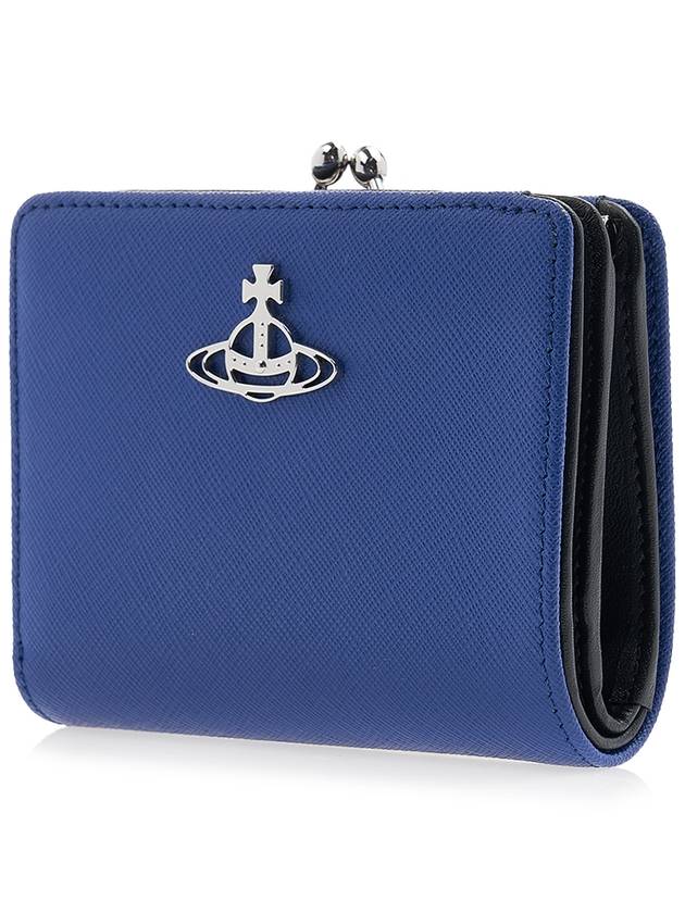 Women's ORB Logo Bicycle Wallet Blue - VIVIENNE WESTWOOD - BALAAN.