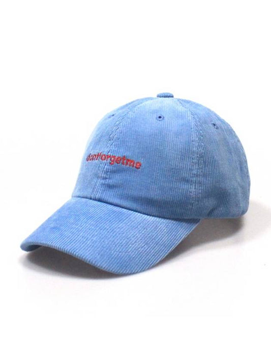 Corduroy Ball Cap Blue - DONTFORGETME - BALAAN 1