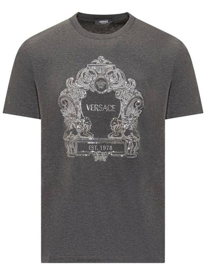 Short Sleeve T-Shirt 10139441A09893 1E210 GRAY - VERSACE - BALAAN 2