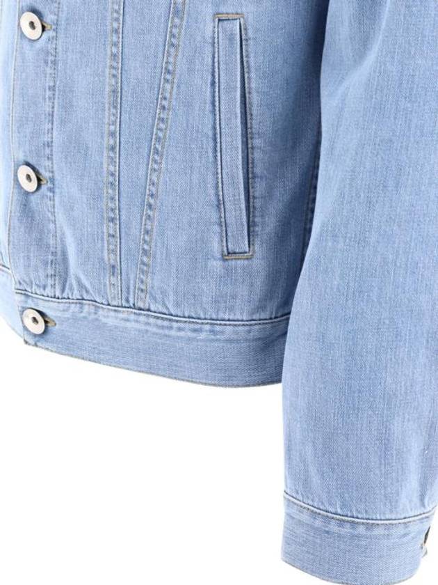 Classic Collar Denim Jacket Blue - BRUNELLO CUCINELLI - BALAAN 5