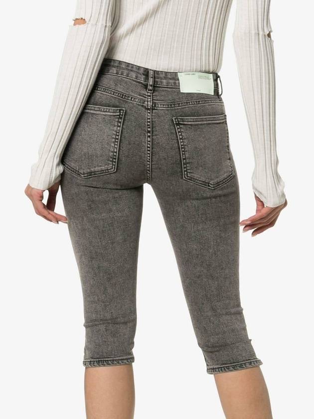 OFF-WHITE Skinny Cropped Capri Jeans - OFF WHITE - BALAAN 6