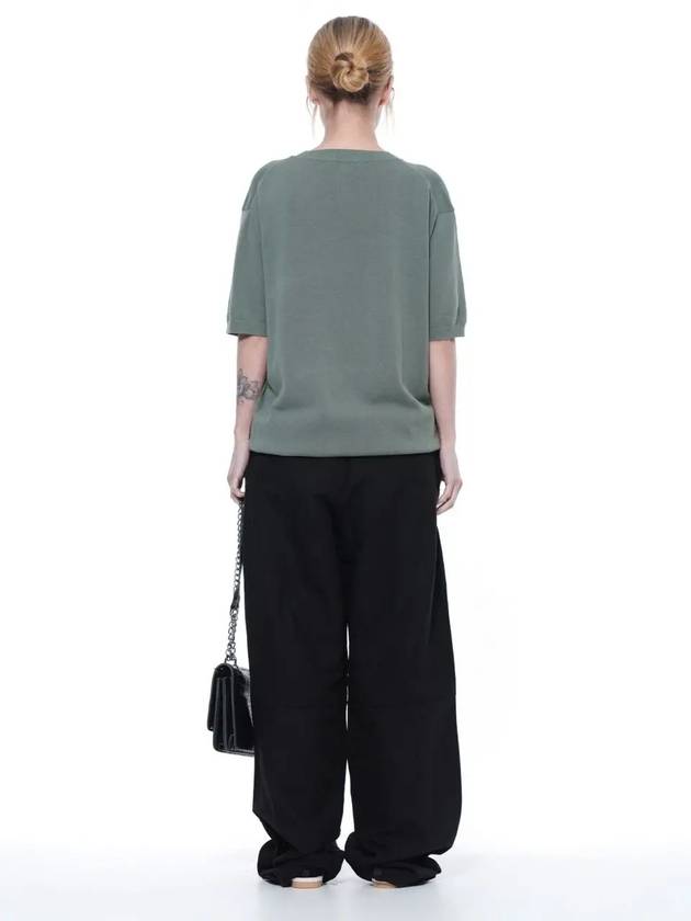 Women s LBRHK GN Linen Basic Round Half Knit Green - CHANCE'S NOI - BALAAN 6