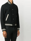 Teddy Wool Bomber Jacket  Black - SAINT LAURENT - BALAAN 5