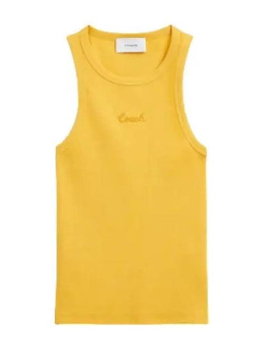 ribbed signature tank top sleeveless - COACH - BALAAN 1