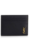 Tiny Monogram Card Wallet Black - SAINT LAURENT - BALAAN 2