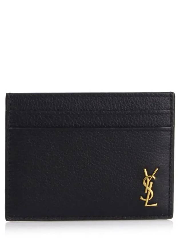 Tiny Monogram Card Wallet Black - SAINT LAURENT - BALAAN 2