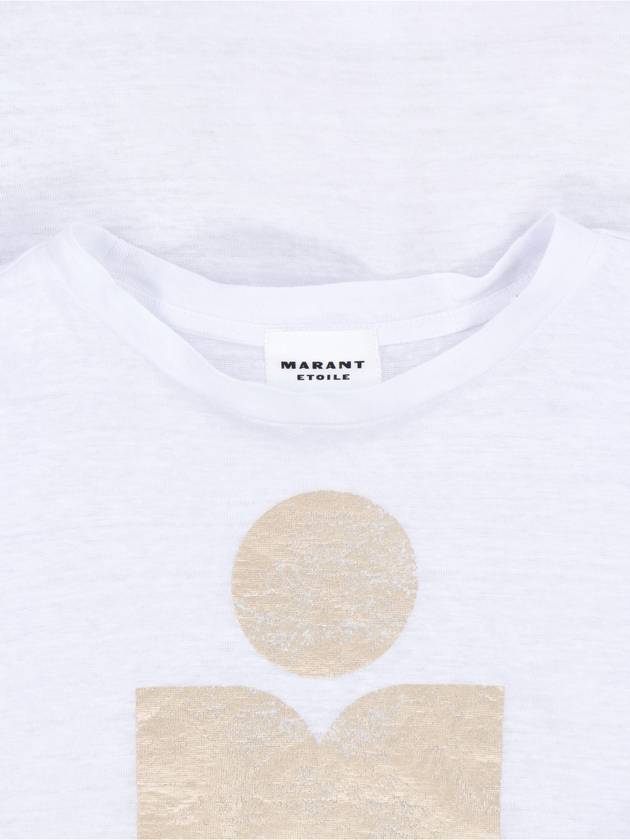 Zwell Logo Print Short Sleeve T-Shirt White - ISABEL MARANT - BALAAN 4