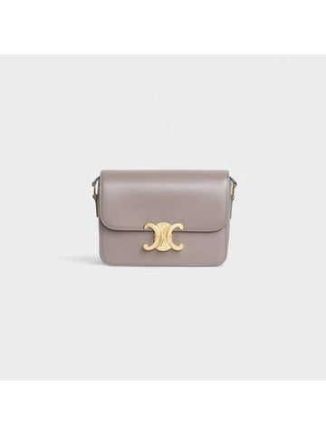 Teen Triomphe Shiny Calfskin Cross Bag Pebble - CELINE - BALAAN 1