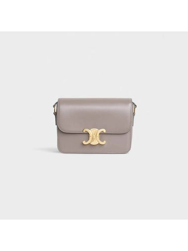 Teen Triomphe Shiny Calfskin Cross Bag Pebble - CELINE - BALAAN 1