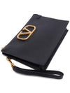 V Logo Signature Clutch Bag Black - VALENTINO - BALAAN 6