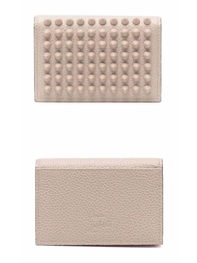 Sifnos Studded Bifold Card Wallet Beige - CHRISTIAN LOUBOUTIN - BALAAN 5