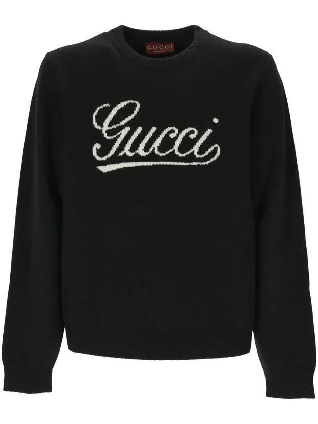 Logo Intarsia Knit Sweater 795347XKD74 1070 - GUCCI - BALAAN 1