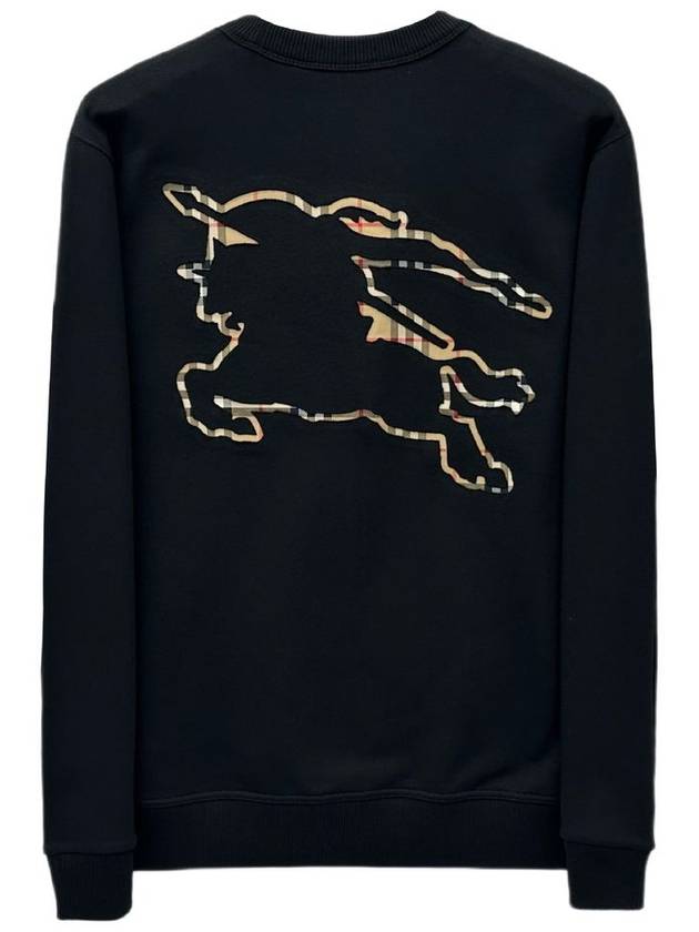 Check EKD Cotton Sweatshirt Black - BURBERRY - BALAAN 3