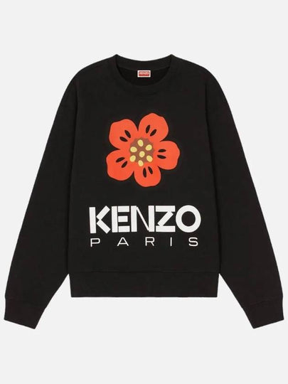 Men's Boke Flower Print Sweatshirt Black - KENZO - BALAAN 2