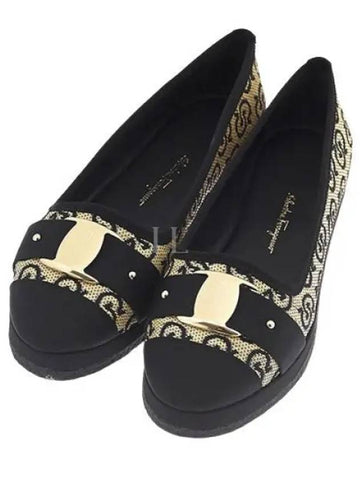 Gancini Women s Loafers Foot C KACY P RAF 1CM NERO 0751282 - SALVATORE FERRAGAMO - BALAAN 1