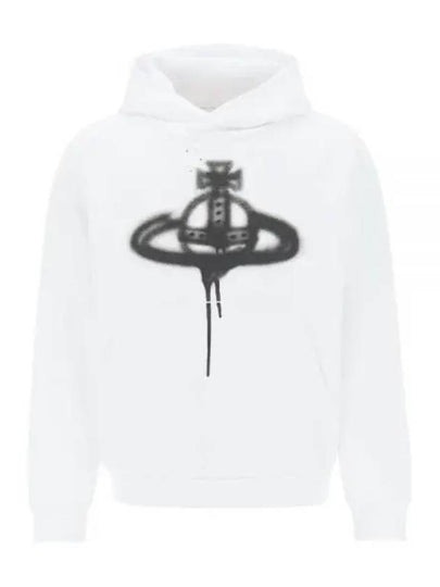 Spray ORB Logo Print Hoodie White - VIVIENNE WESTWOOD - BALAAN 2