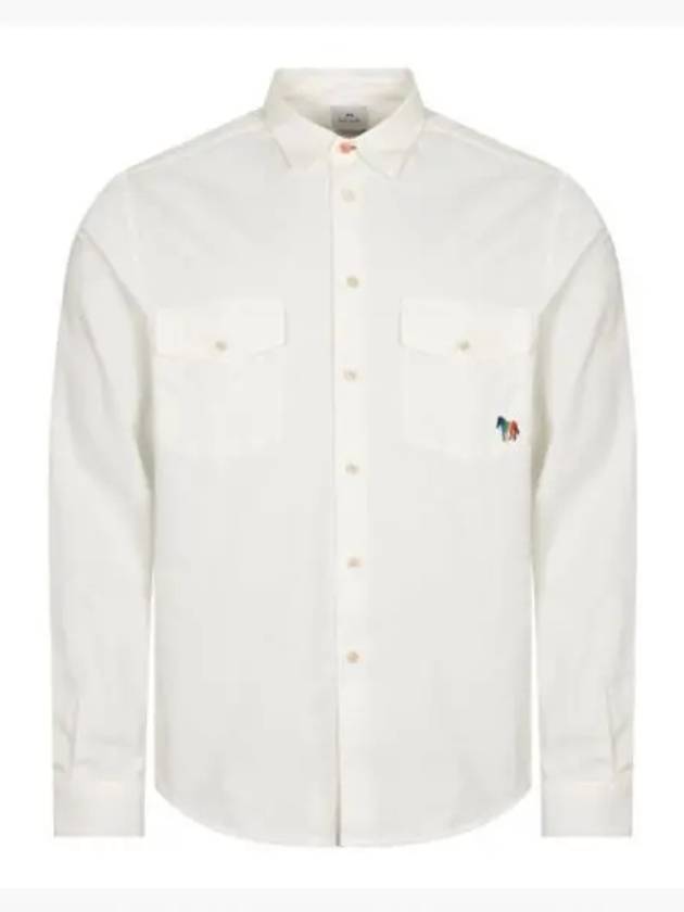 Broad Stripe Zebra Cotton Long Sleeve Shirt White - PAUL SMITH - BALAAN 2