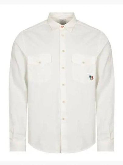 Broad Stripe Zebra Cotton Long Sleeve Shirt White - PAUL SMITH - BALAAN 2