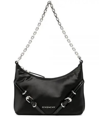 Voyou Party Nylon Satin Shoulder Bag Black - GIVENCHY - BALAAN 2