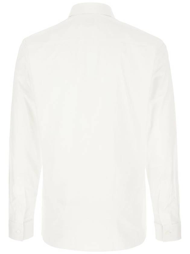 Plain Cotton Long Sleeve Shirt White - BURBERRY - BALAAN 3