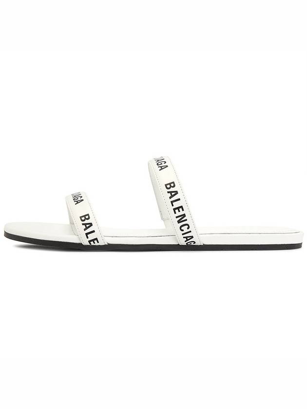 Logo Round Slippers White - BALENCIAGA - BALAAN 5