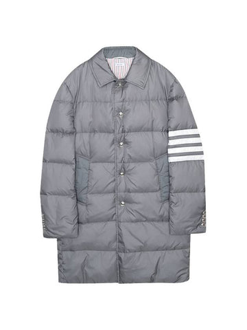 Men's 4 Bar Stripe Matte Finish Padding Grey - THOM BROWNE - BALAAN 1